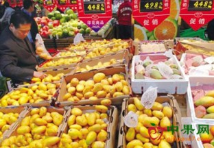 浙江绍兴：时令鲜果低价上市 ()